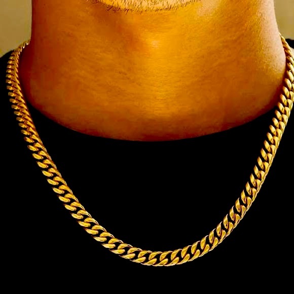 Mens Cuban Curb Chain Thick High Quality ITALY Necklace - Picture 1 of 2